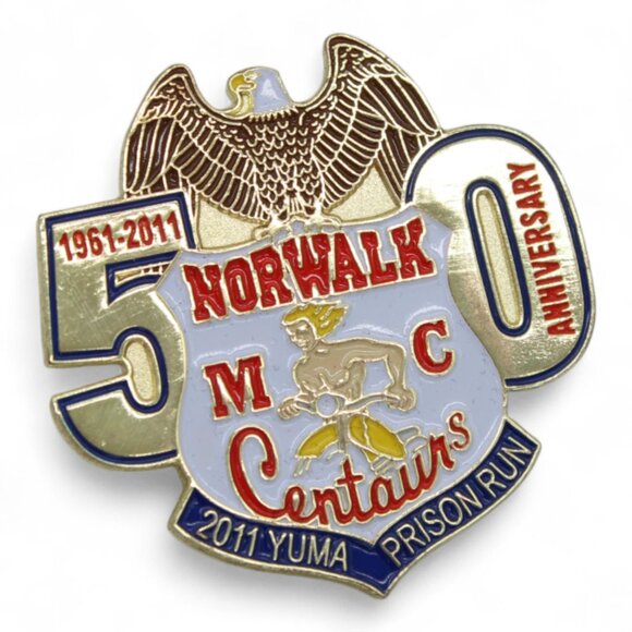 Norwalk Centaurs M/C Yuma Prison Run Patch & Pin Collection 2012-2015 - Picture 9 of 14